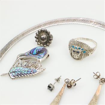 Silver Jewelry, 9 Pieces
