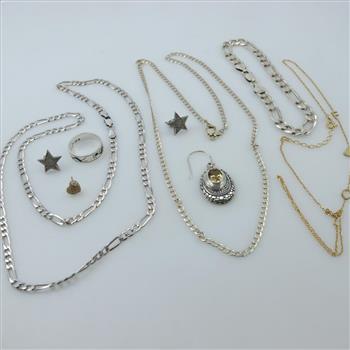 Silver Jewelry, 9 Pieces