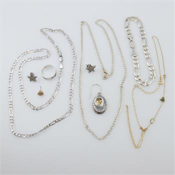 Silver Jewelry, 9 Pieces