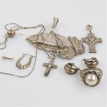 Silver Jewelry, 9 Pieces