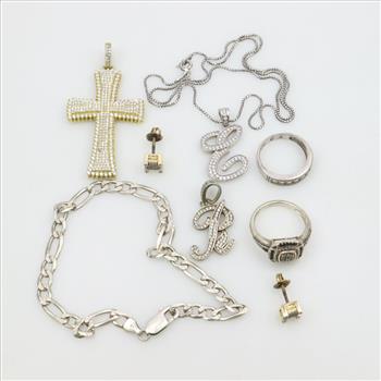 Silver Jewelry, 9 Pieces