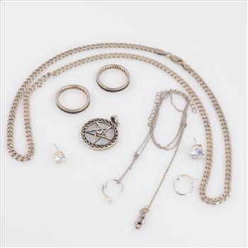 Silver Jewelry, 9 Pieces