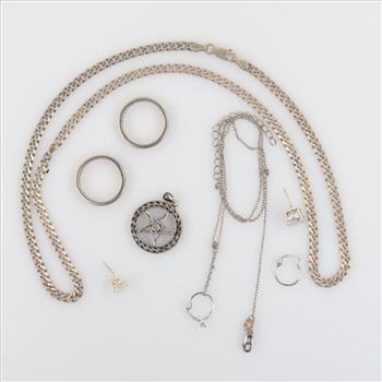 Silver Jewelry, 9 Pieces