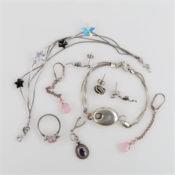Silver Jewelry, 9 Pieces
