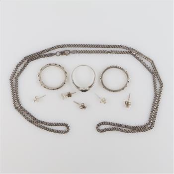 Silver Jewelry, 9 Pieces