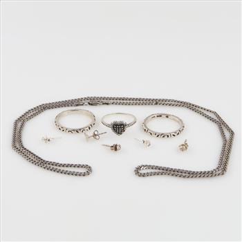 Silver Jewelry, 9 Pieces
