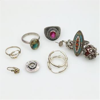 Silver Jewelry, 9 Pieces