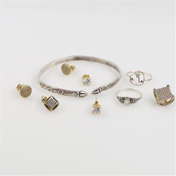 Silver Jewelry, 9 Pieces
