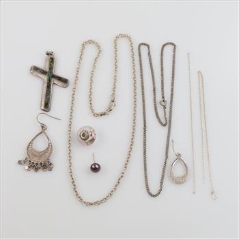 Silver Jewelry, 9 Pieces
