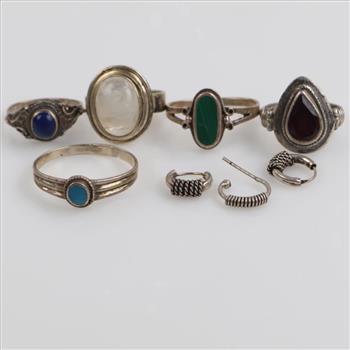 Silver Jewelry, 9 Pieces