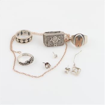 Silver Jewelry, 9 Pieces