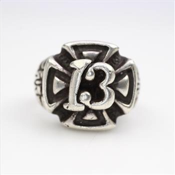 Silver Maltese Cross Ring