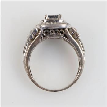 Silver Palladium Plated Diamond Ring