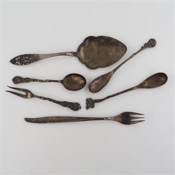 Silver Plated Flatware; 6 Pieces