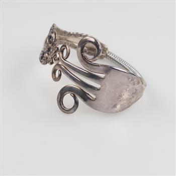 Silver Plated Fork Cuff Bracelet