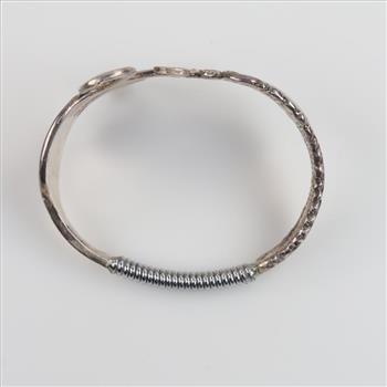Silver Plated Fork Cuff Bracelet