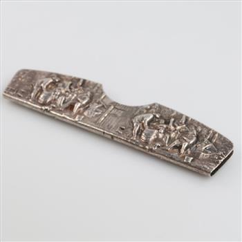 Silver Plated Repousse Comb Sleeve