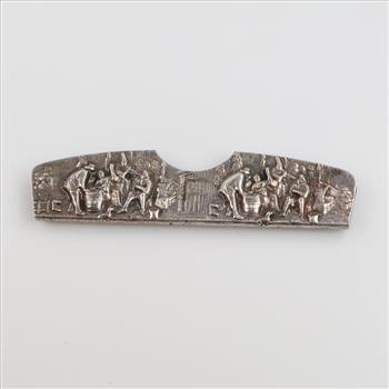 Silver Plated Repousse Comb Sleeve