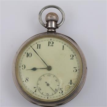 Silver Swiss Limit Hand Winding Pocket Watch