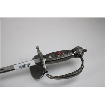 Silver Toned Detailed Sword