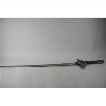 Silver Toned Sword With Dragon Head Handle