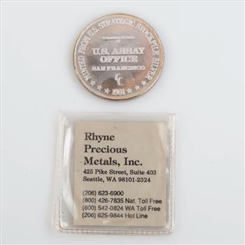 Silver Trade Unit Fine Silver 1 Troy Oz Round