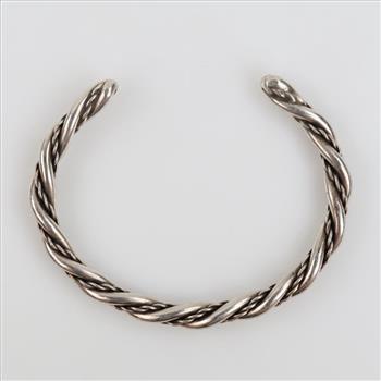 Silver Twisted Cuff