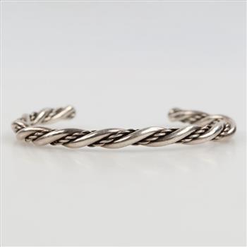 Silver Twisted Cuff