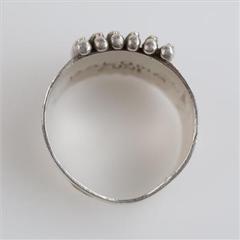 Silver Zuni Turquoise Needlepoint Paloma Ring