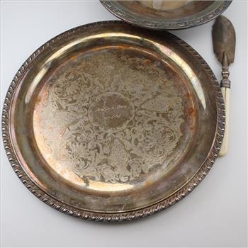 Silver-plated Decorative Serving Ware, 3 Pieces