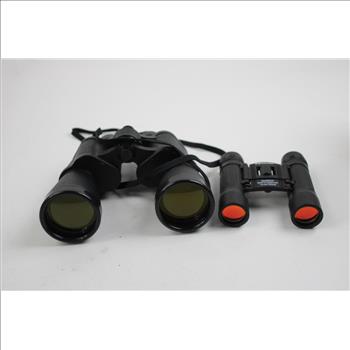 Simmons SGL 20x50 Binoculars, Retevis Walkie Talkie, Knives, And More, 7 Pieces