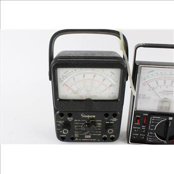 Simpson Analog Multimeter And Micronta Range Doubler Multimeter, 2 Pieces