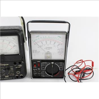Simpson Analog Multimeter And Micronta Range Doubler Multimeter, 2 Pieces