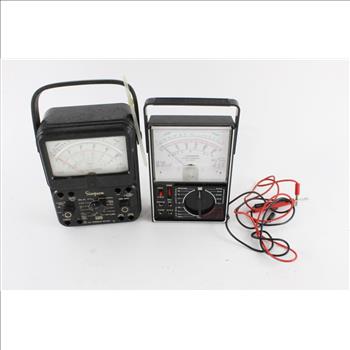 Simpson Analog Multimeter And Micronta Range Doubler Multimeter, 2 Pieces