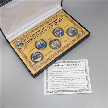 Six Colorized Statehood Quarters
