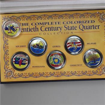 Six Colorized Statehood Quarters