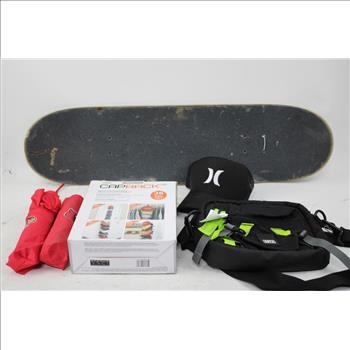 Skateboard Deck, Arizona Cardinals Umbrellas, Zumies Lunch Bag, And More, 6 Pieces