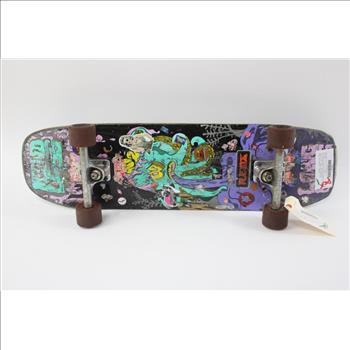 Skateboard With Misc Stickers