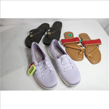Skechers Air Cooled Goga Mat Size 8 Mila Paoli Sandles Size 8 Michael Kors Sandlas Size 9 3 Piece