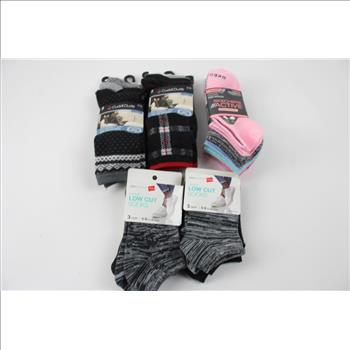 Skechers, Hanes, Cuddl Duds Crew, Ankle, And Low-Cut Socks, 10 Pieces