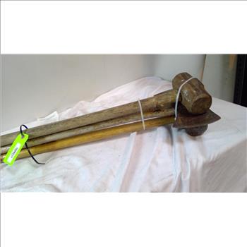 Sledge Hammers, And Axe, 3 Pieces