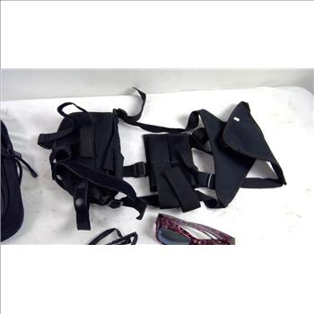 Sling Bag, Fitover Sunglasses, Safety Glasses, BB Gun, And Gun Holster, 6 Pieces