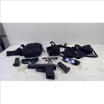 Sling Bag, Fitover Sunglasses, Safety Glasses, BB Gun, And Gun Holster, 6 Pieces