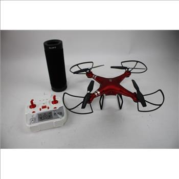 Small Drones Bulk Lot And Sony Bluetooth Speaker, 4 Pieces