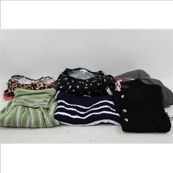 Small Size Floral Dress, Animal Print Shirt, Blue Cardigan, And More, 6 Pieces