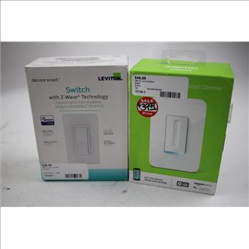 Smart Light Switches, Lutron Fan Control & LED Dimmer, Smart Dimmer, 4 Pieces