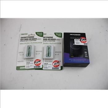 Smartphone SD Card Readers, Square Readers, Memory Cards, Dash Cam Case, 8 Pieces