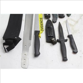 Smith&Wesson H.R.T Fixed Blade Knife, Chefmate Cleaver, And More, 10 Pieces