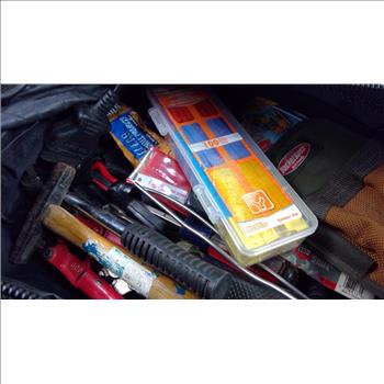 SmittyBilt Tool Bag With Surebilt Chisel, Actron OBD II PocketScan, And More Tools