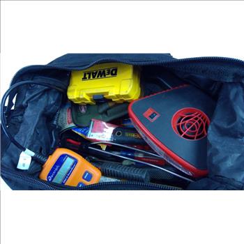 SmittyBilt Tool Bag With Surebilt Chisel, Actron OBD II PocketScan, And More Tools